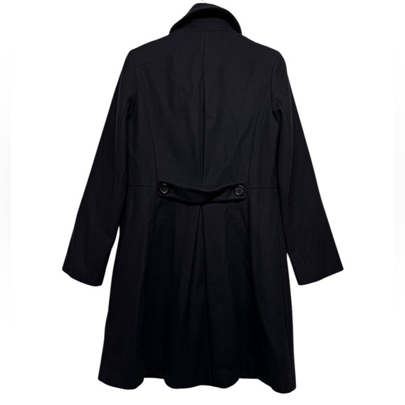 NICOLE FARHI Wool Trench Coat Navy 10 - Picture 10 of 12